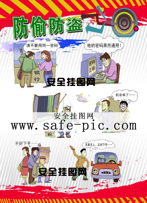 防偷防盗挂图